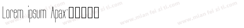 Lorem ipsum Apax字体转换